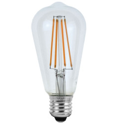 Ampoules LED conique à filaments E27 - Verre transparent