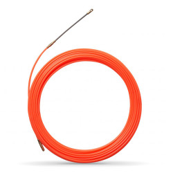 Tire fil nylon de 20m orange Ø4mm à embout interchangeable