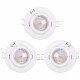 Lot de 3 spots blanc avec ampoule LED