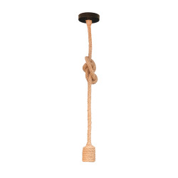 Suspension Corde en Lin 1 Lampe 60W E27 120cm CREALYS