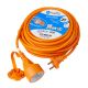 Rallonge de Jardin 20 m Câble Orange 2G 1,5mm2 Avec Clapet de Protection NALTO 