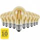 Lot de 10 Ampoules LED à filaments E27 4W blanc neutre - Verre ambré - variable