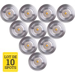 Lot de 10 Spots LED COB Orientables Encastrables 5W