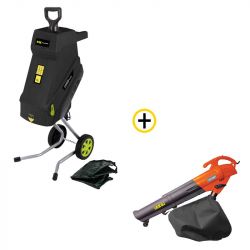 Pack Broyeur Electrique 2400W + Aspirateur Broyeur Souffleur 2400W