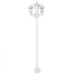 Lampadaire Extérieur 3 Têtes 3x100W Fonte Blanc INITIALIS