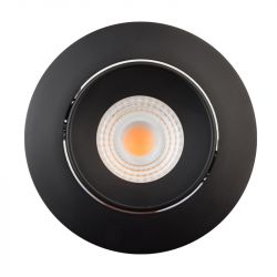 Spot à encastrer Orientable Variable 7W LED COB Noir CREALYS