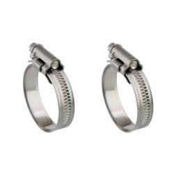 Lot de 2 colliers de serrage inox Ø38mm