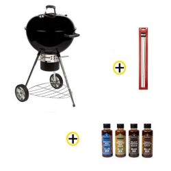 Pack Barbecue Charbon 57cm, Pics à Brochettes, Ustensiles et Sauces ROSTER