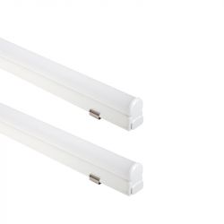 Lot de 2 réglettes LED 60cm 10W 4000K IP20 Interconnectables CREALYS